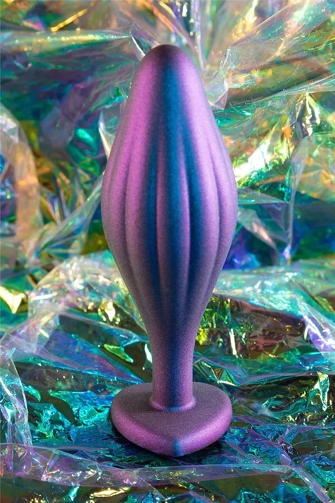 Анальна пробка Anal Adventures Matrix Wavy Bling Plug 11.4 см (фіолетовий) - фото 4