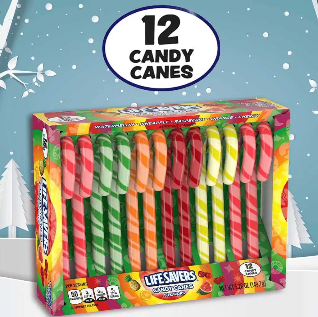 Цукерки-тростини Life Savers 5 Flavor Assorted Holiday Candy Canes 150г - фото 6