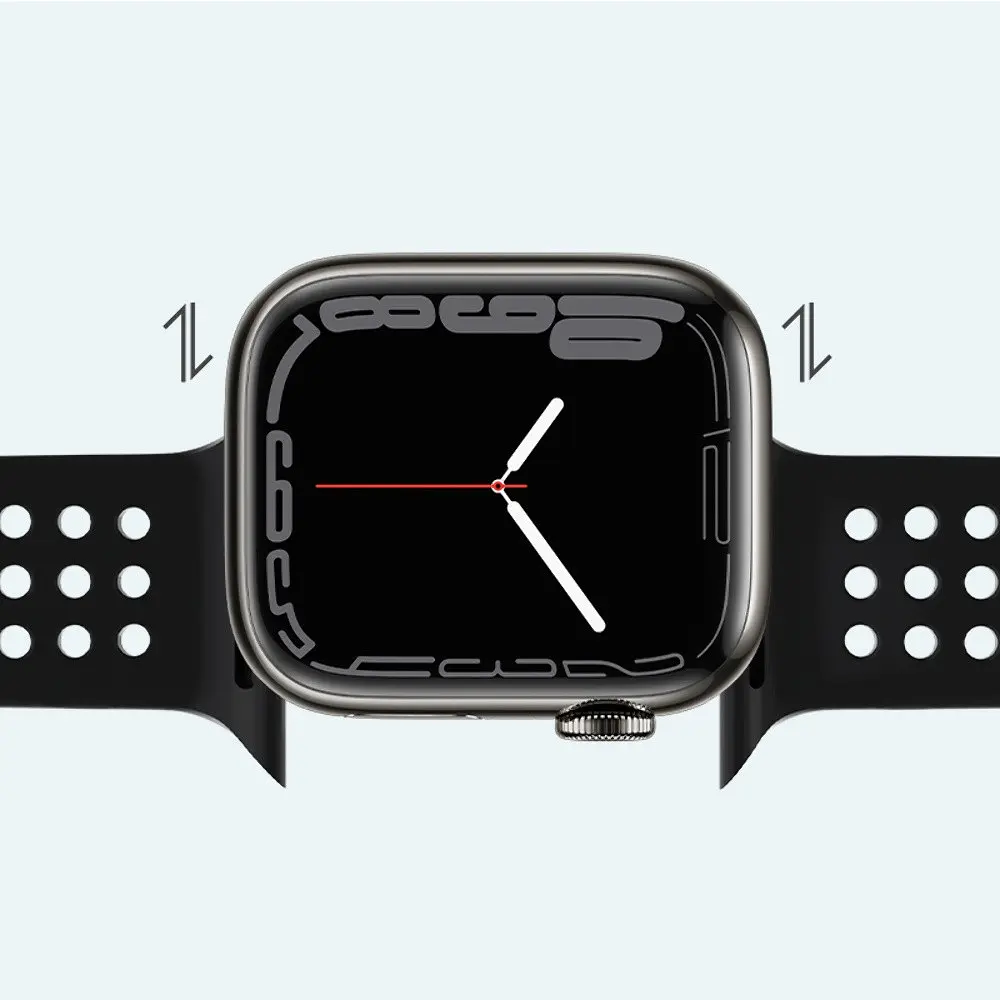 Ремінець силіконовий Hoco iWatch WA08 honeycomb 38/40/41 mm чорний - фото 3
