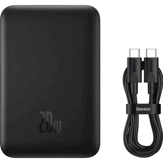 Зовнішній акумулятор Baseus Magnetic Mini Wireless Fast Charge Power Bank 10000mAh 20W Black (PPCX030001) [94805] - фото 5