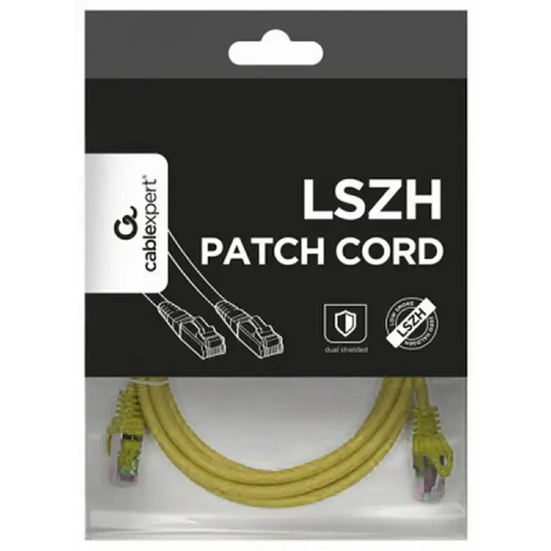 Патч-корд 3м S/FTP Cat 6A CU LSZH yellow Cablexpert (PP6A-LSZHCU-Y-3M) - фото 4