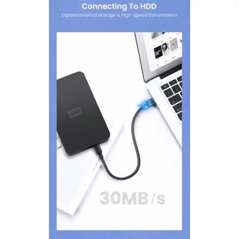 Дата кабель USB 2.0 AM to Mini 5P 1.0m US132 black Ugreen (10355) - фото 6