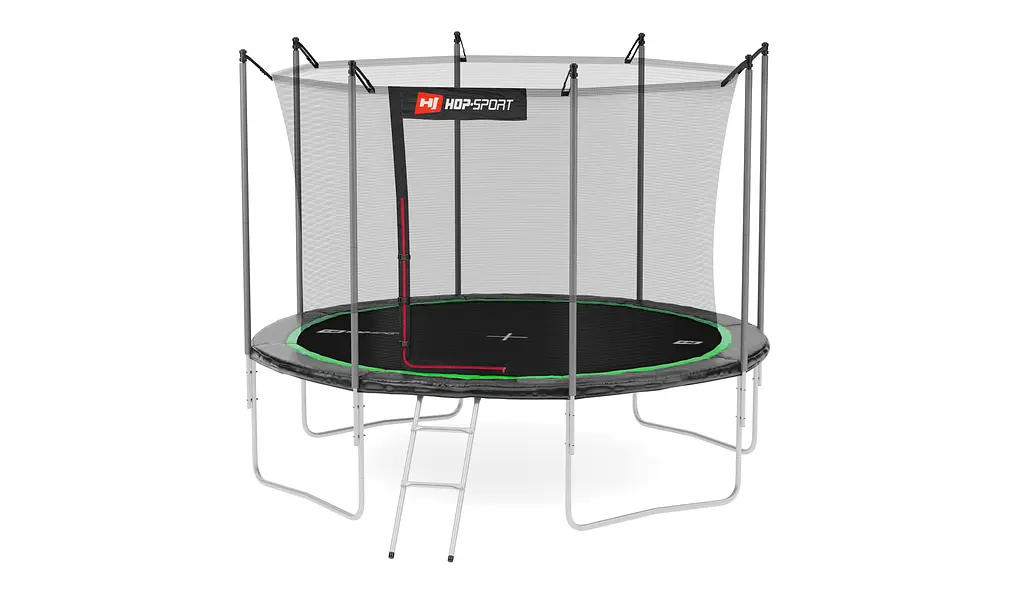 Батут Hop-Sport 10ft (305см) чорно-зелений з внутрішньою сіткою (4 ноги) - фото 6