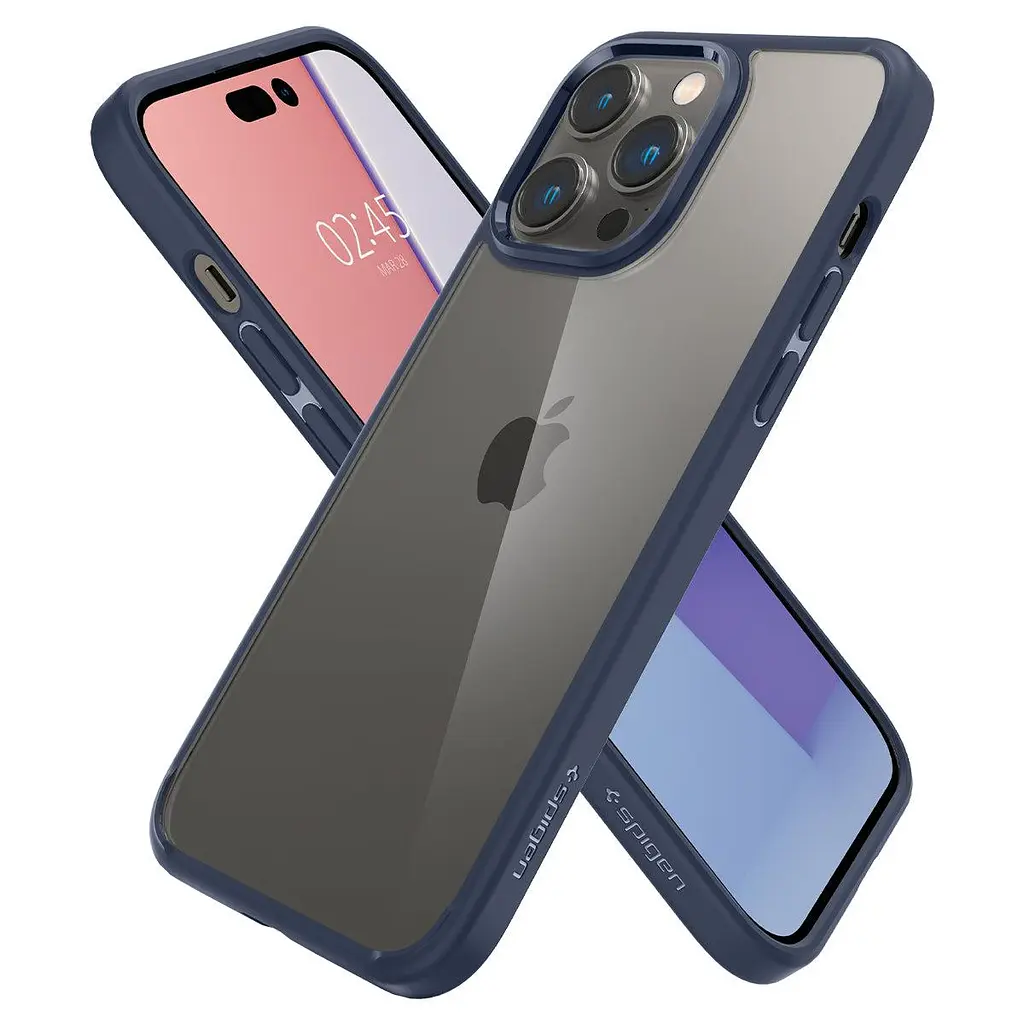 Чохол оригінальний протиударний Spigen Ultra Hybrid Crystal ACS04962 для iPhone 14 Pro (6.1") Navy Blue - фото 4