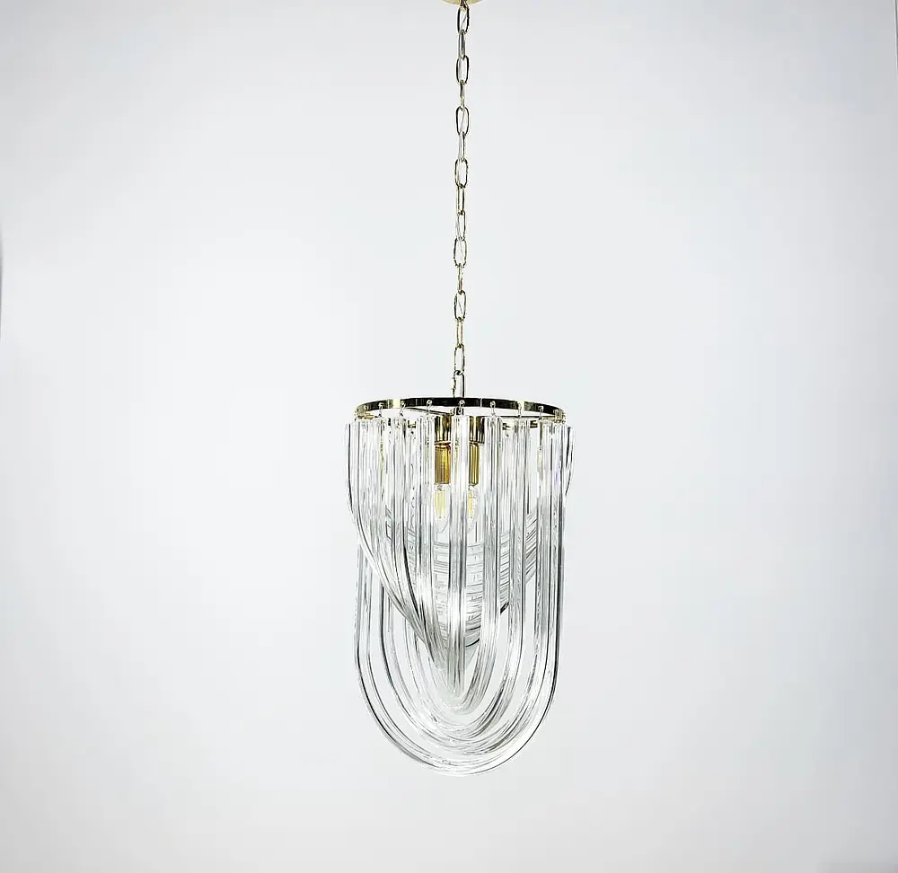 Подвесной светильник Flow Light в золотом каркасе Ø 30 см | Line F | Арт. SA36-300 - фото 2