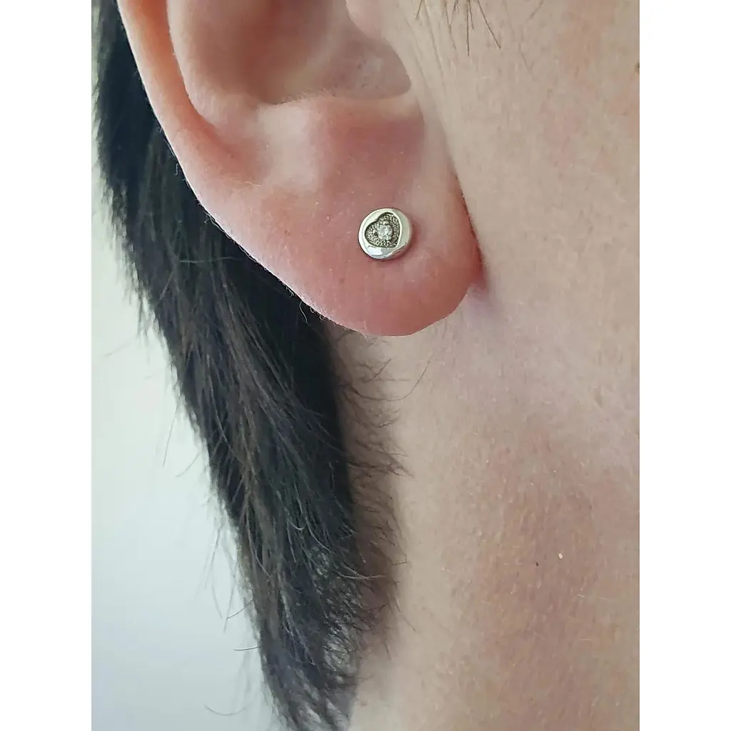 Серебряные пуссеты Лазурит Сердечки 2 в 1 с фианитами. 29055р - фото 2