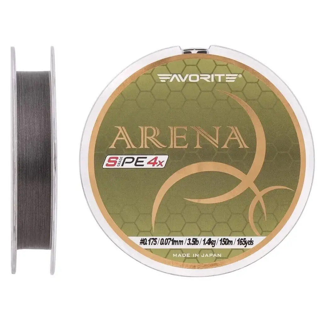Шнур Favorite Arena PE 4x 150m 0.175/0.071mm 3.5lb/1.4kg Silver Gray (1693.10.88) - фото 2