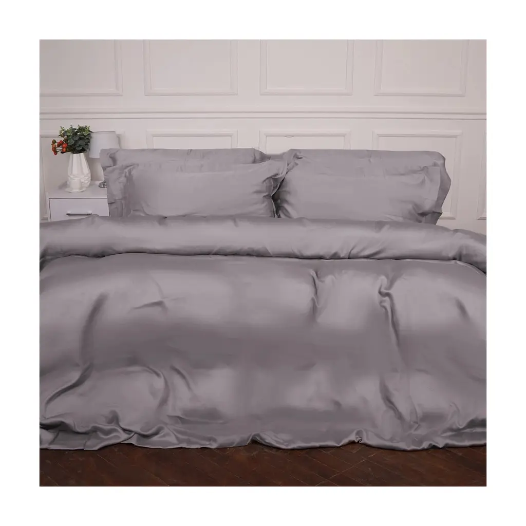 Постільна білизна MirSon Tencel №06 Gray 160х220 полуторний Євро (2200009370489)