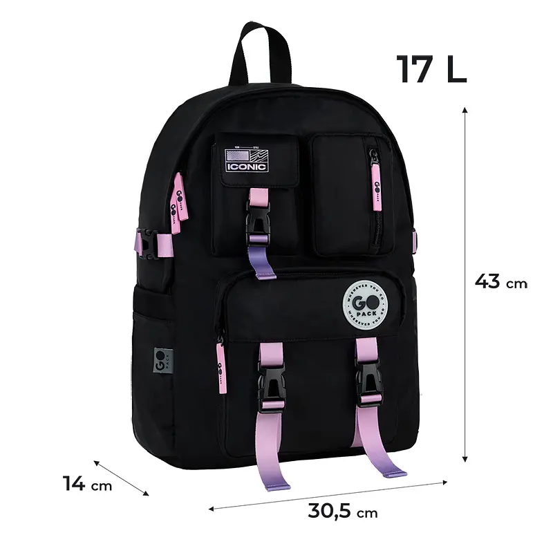 Рюкзак GoPack Education Teens 2500L чорний, градієнт Чорний (GO26-2500L-2) - фото 2