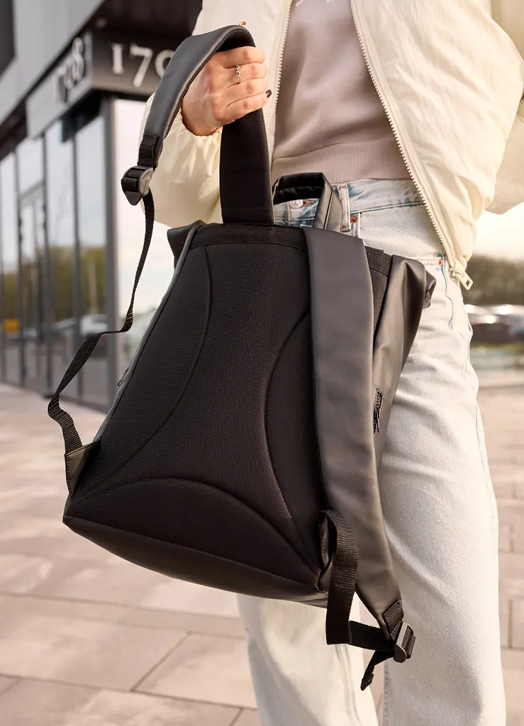 Рюкзак Sambag унісекс RollTop LTT чорний 43 х 31 х 14 см (24238001) - фото 6