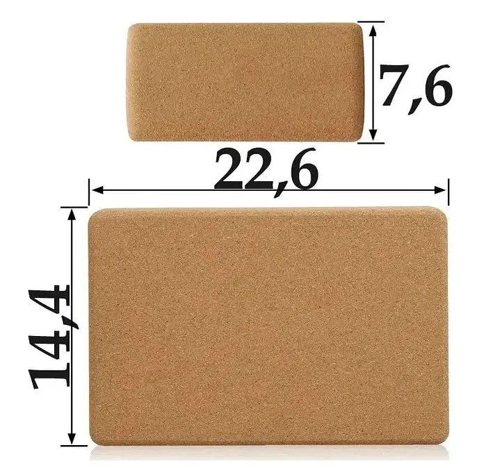 Блок для йоги PowerPlay PP_4006 з пробкового дерева Cork Yoga Block (PP_4006_Cork) - фото 5