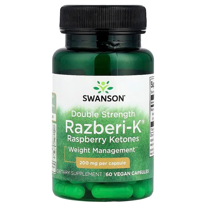 Кетони малини Razberi-K 200 mg, 60 вегакапсул Swanson vit0004327