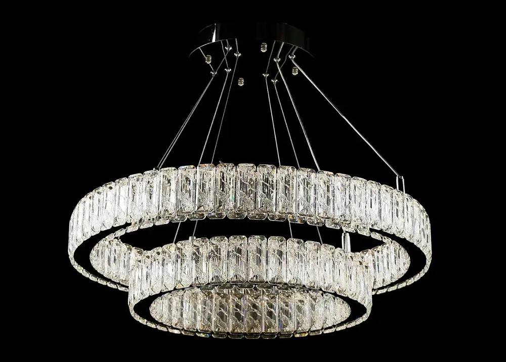 Люстра стельова LED Splendid Ray L8560C/400+600/2, 170W, хром, білий, сучасний стиль для дому - фото 4