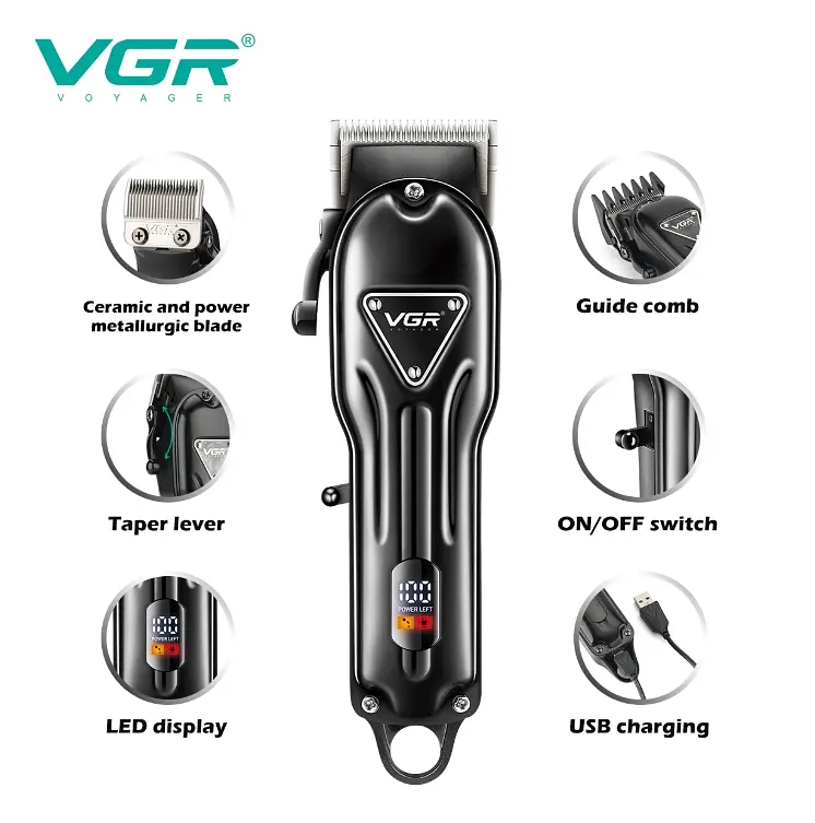 Машинка для стрижки VGR V-051 Black - фото 4
