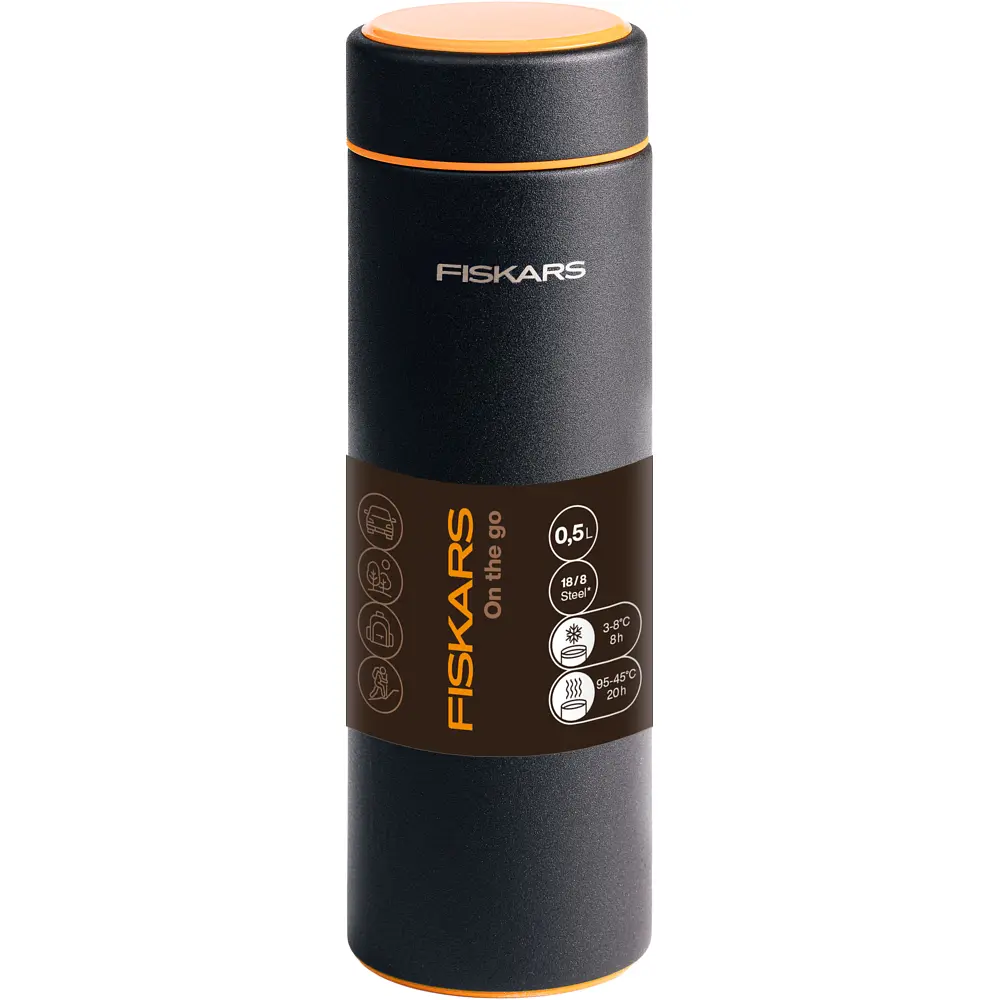 Термос Fiskars On-the-go 0.5 л черный (1078699) - фото 2