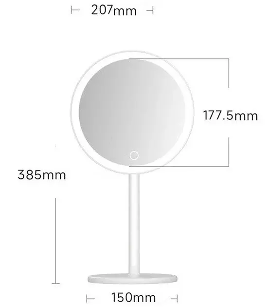 Дзеркало для макіяжу DOCO Daylight Mirror (DM005) з підсвічуванням біле - фото 8
