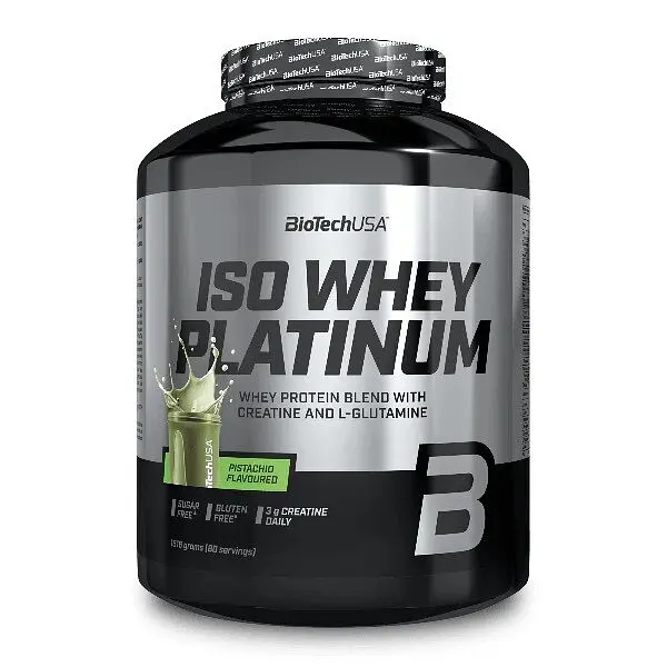 Сироватковий ізолят BioTech Iso Whey Platinum, 1.8 кг - Фісташка