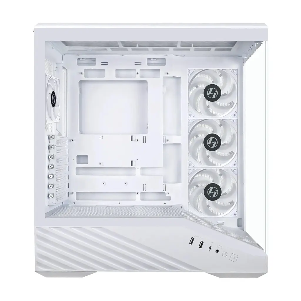 Корпус для ПК Lian Li V100R case with pre-installed four 120mm RGB PWM fan, White (G99.V100RW.01) - фото 4