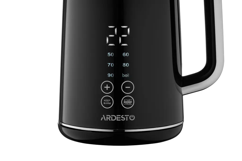 Електрочайник Ardesto Elegance Otter LED дисплей подвійні стінки 1.7 л чорний глянець (EKL-X53E) - фото 5
