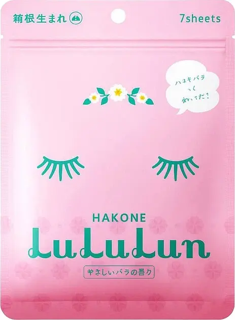 LULULUN Face Mask Hakone Rose зволожуюча маска з екстрактом троянди, 7 шт х 4 уп - фото 2
