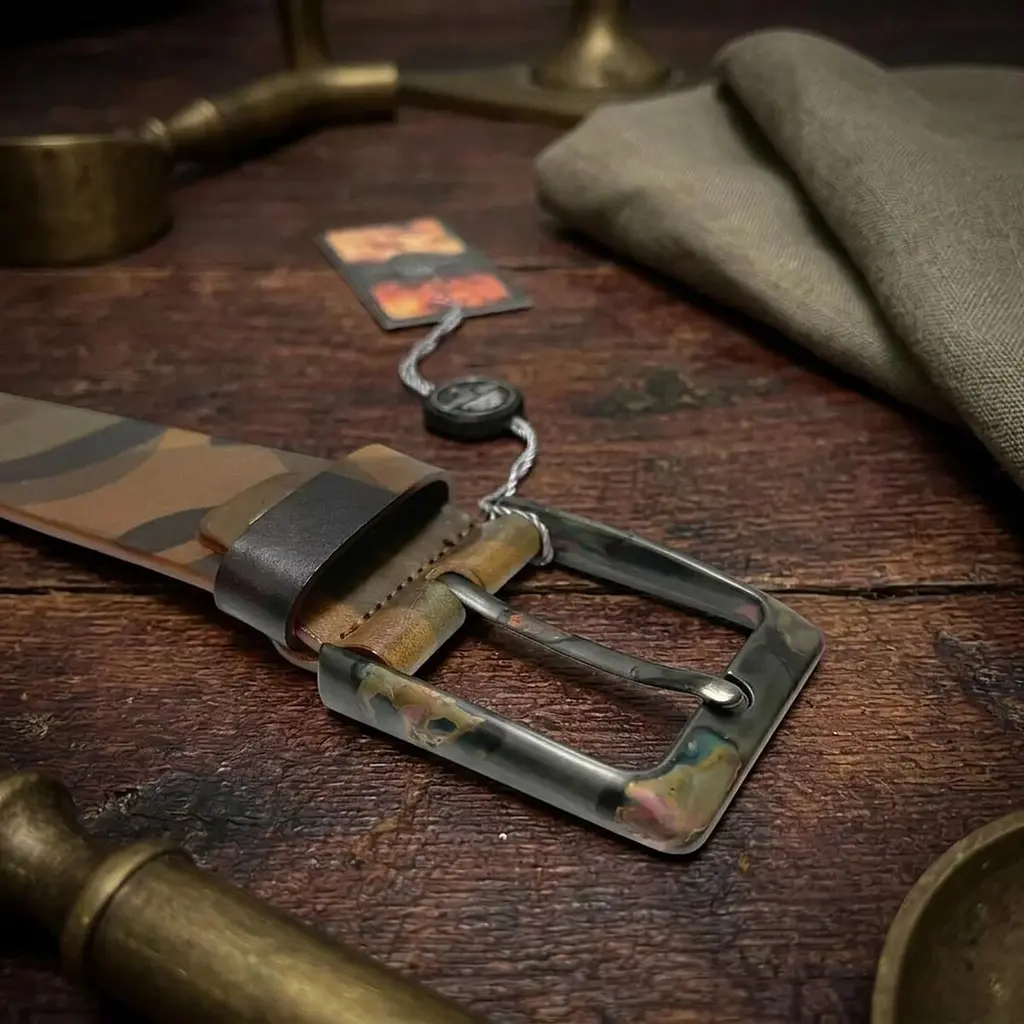 Чоловічий джинсовий ремінь Tony Perotti 9854 (90014) Мілітарі - фото 2