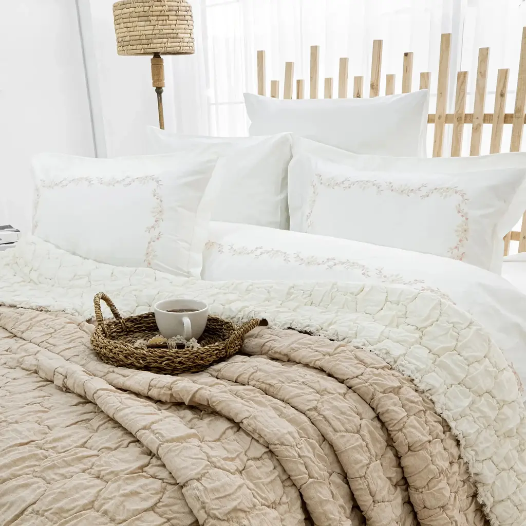 Постільна білизна з покривалом Zebra Casa Paloma Beige Zebra pbe0051525 - фото 4