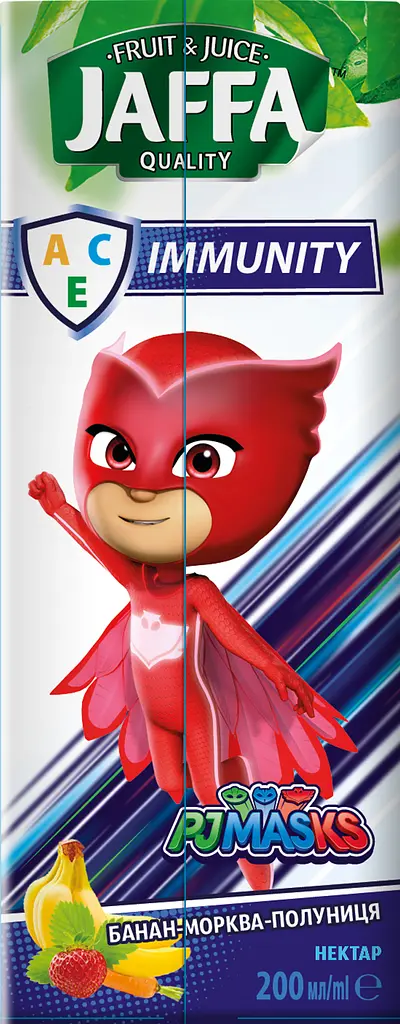Нектар Jaffa Immunity Бананово-клубнично-морковный с витаминами 200 мл - фото 2
