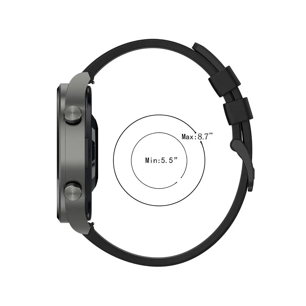 Силіконовий ремінець для Смарт-годинника Kospet Tank T2, M2, T3, T3 Ultra Black (19585) - фото 4