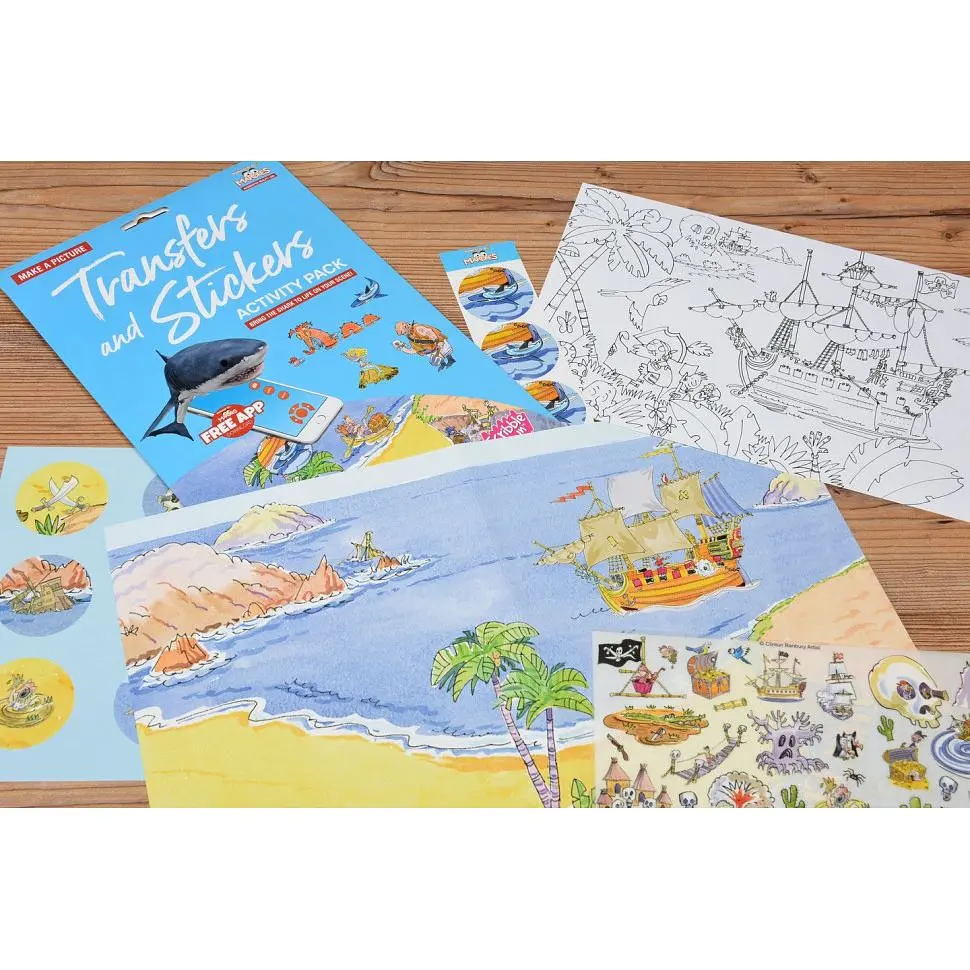 Набор переводных наклеек Scribble Down с онлайн приложением Остров пиратских сокровищ А4 SD/20 - фото 5