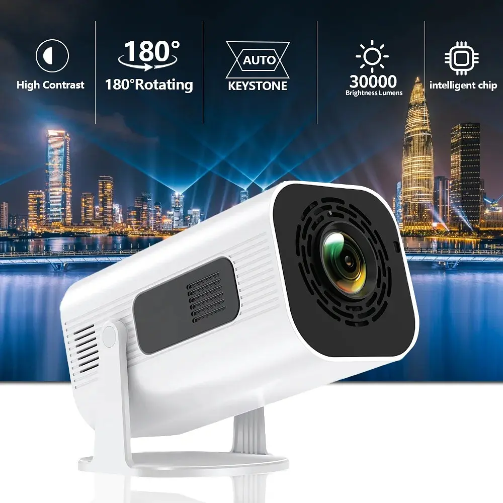 Проєктор H96 MAX HP330 LED LCD HD 170AL 16:9 H713 1G/8G Android 11.0 HDMI WiFi BT білий - фото 4