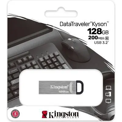 USB флеш накопичувач Kingston 128GB Kyson USB 3.2 (DTKN/128GB) - фото 4