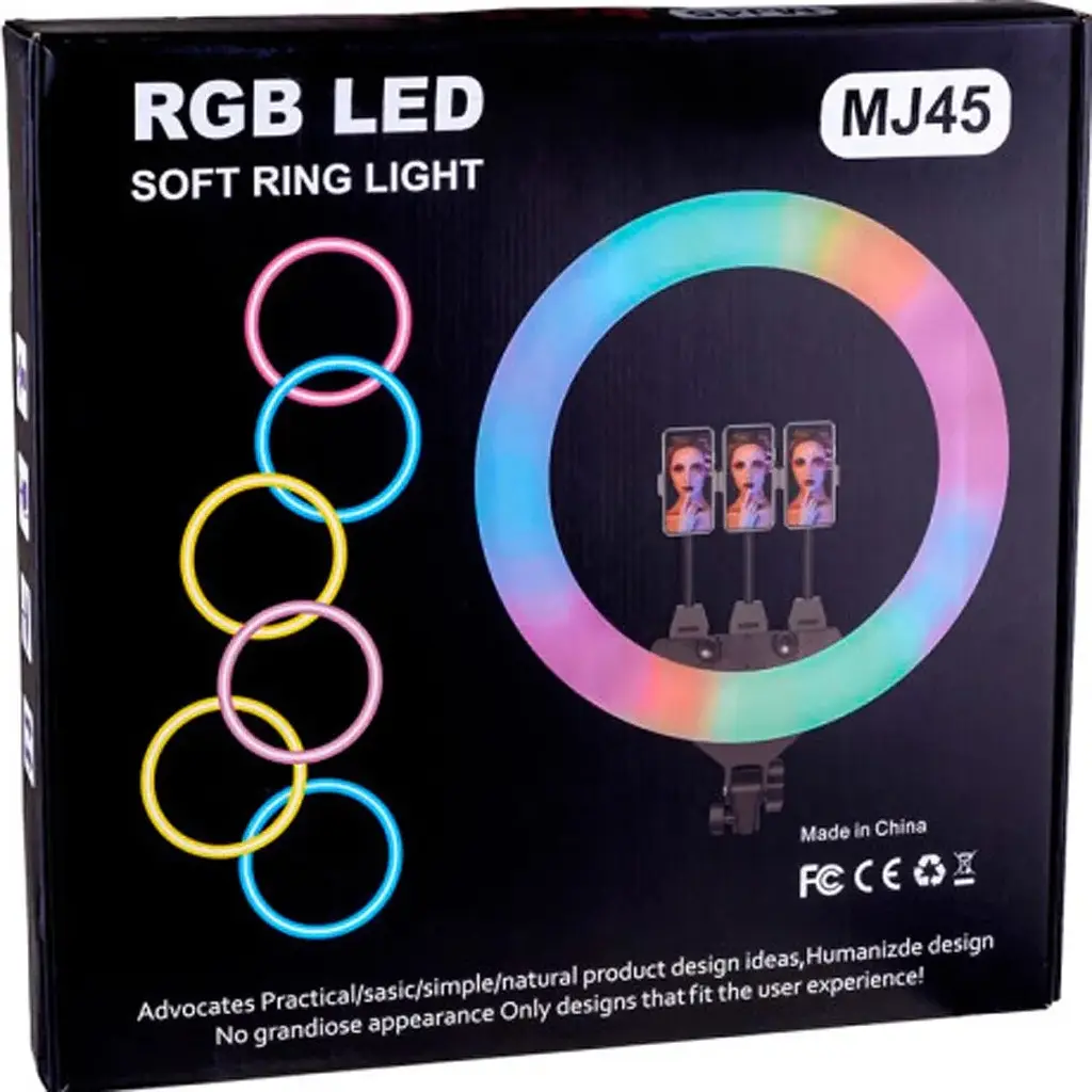 Кільцева LED лампа DK RGB 45 см MJ-45 + Remote + 3 Holders [110248] - фото 6