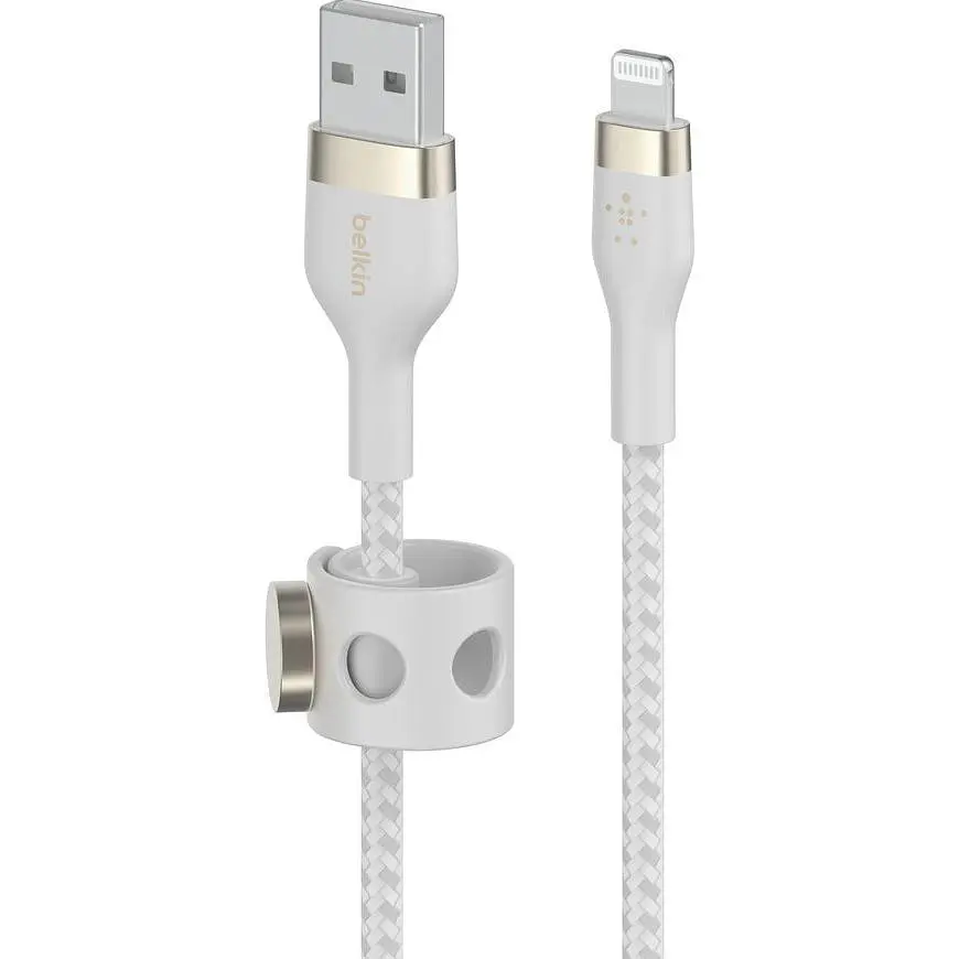 Кабель Belkin Boost Up Charge Pro Flex USB-A to Lightning 1m White (CAA010BT1MWH) [158810] - фото 2