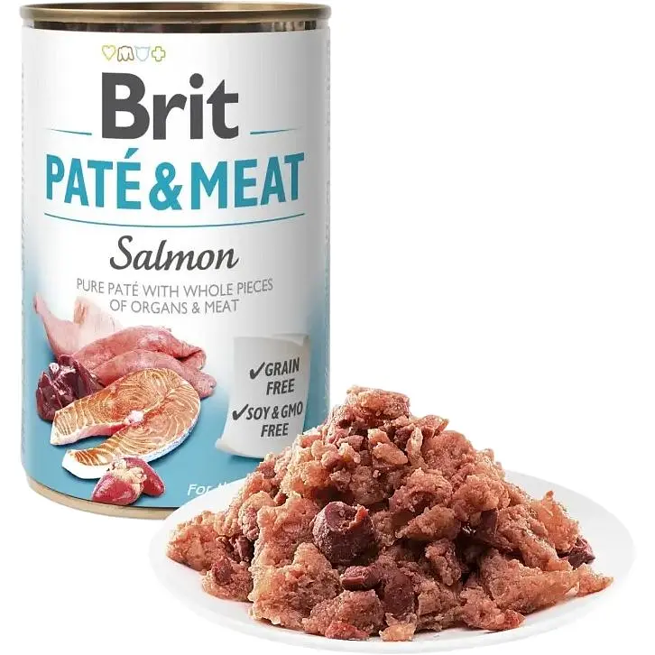 Влажный корм для собак Brit Pate & Meat Salmon лосось и курица 400 г - фото 5