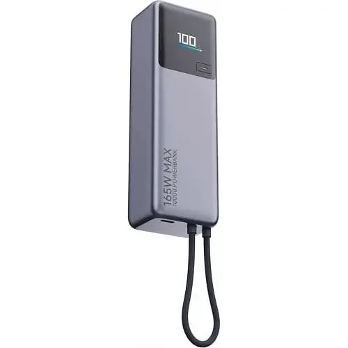 Внешний АКБ Xiaomi 10000mAh 165W Integrated Cable со встроеным кабелем (BHR9361GL) серый - фото 2