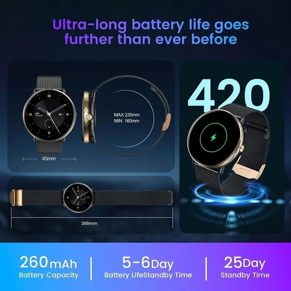 Смарт-годинник із сенсорним екраном AMOLED Sport Fitness Smartwatch - фото 5