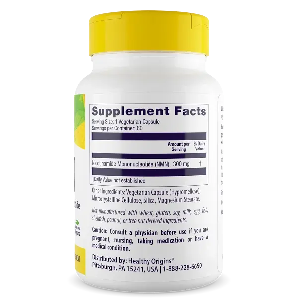 Никотинамид мононуклеотид Healthy Origin Nicotinamide Mononucleotide 300 мг 60 капсул - фото 2