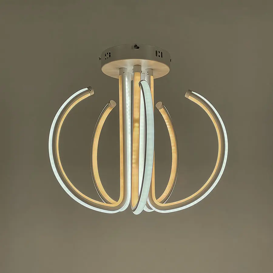 Потолочная белая LED люстра на пять завитков Ст. 9979/5 | Line F - фото 3