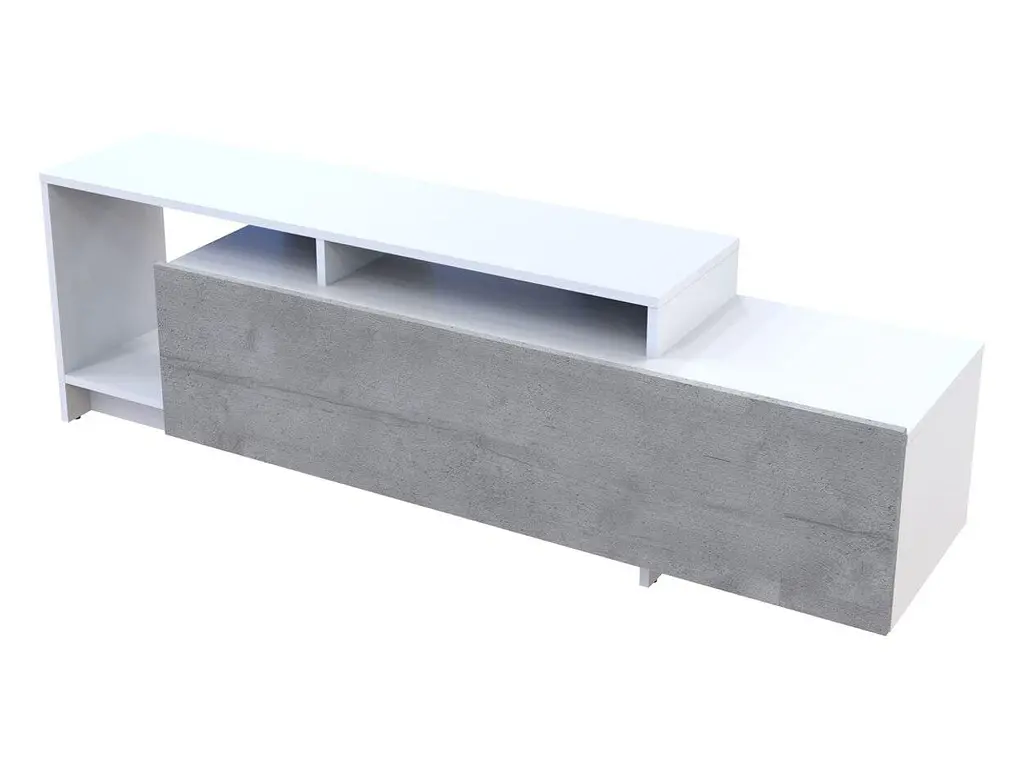 Стінка у вітальню Doros U2 Білий Бетон ДСП 160х38х48 см (41510090) - фото 2