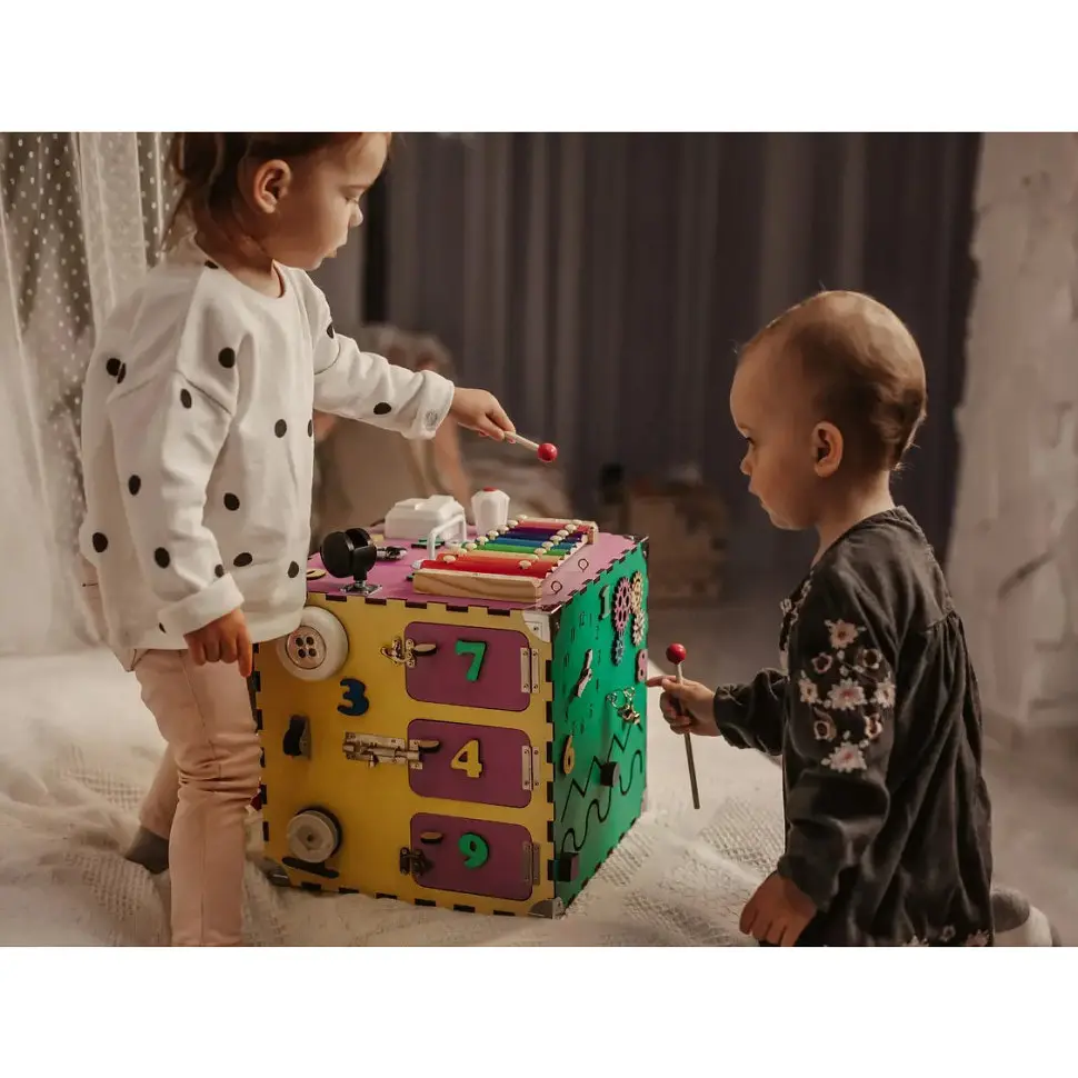 Развивающая игрушка Бизикуб Temple Group TG200123 30х30х30 см Разноцветный - фото 5