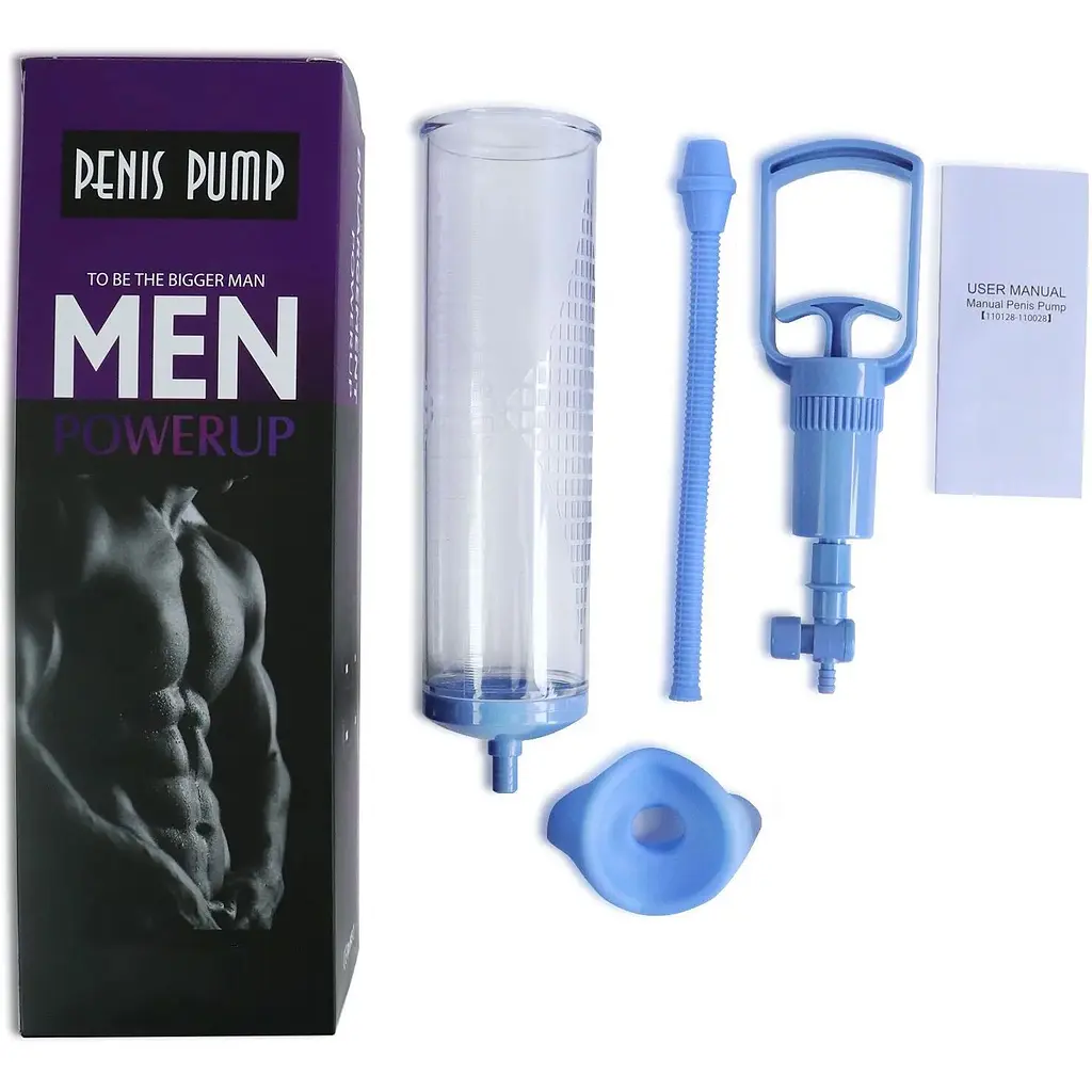 Вакуумный насос с ручным насосом Men Powerup Blue - фото 3