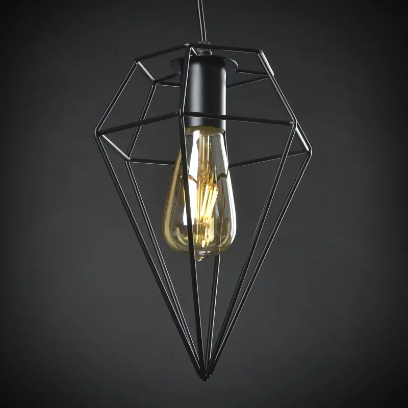 Люстра Brille подвесная лофт в спальню E27 60W BK (BL-394S/1) - фото 2