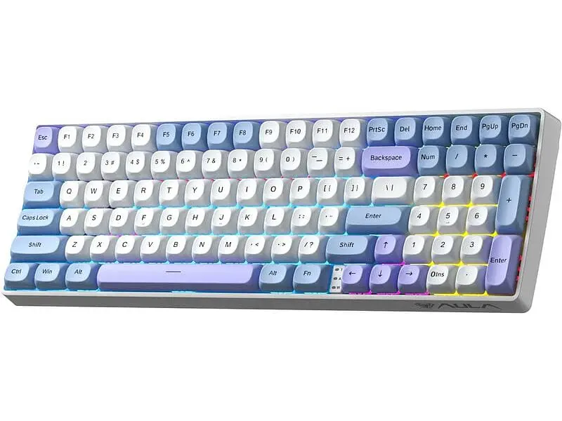 Клавіатура Aula S100 Pro RGB KRGD Red Switch Wireless White/Blue (6948391205762) - фото 2