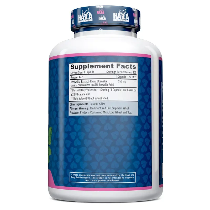 Натуральна добавка Haya Labs Boswellia 250 mg, 100 капсул - фото 2
