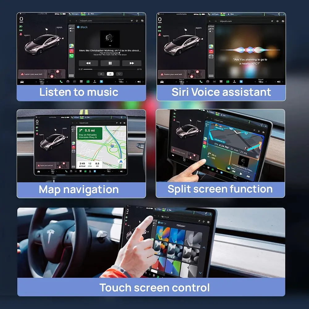 USB-адаптер CarlinKit T2C для Tesla для бездротового Apple CarPlay / Android Auto - фото 6