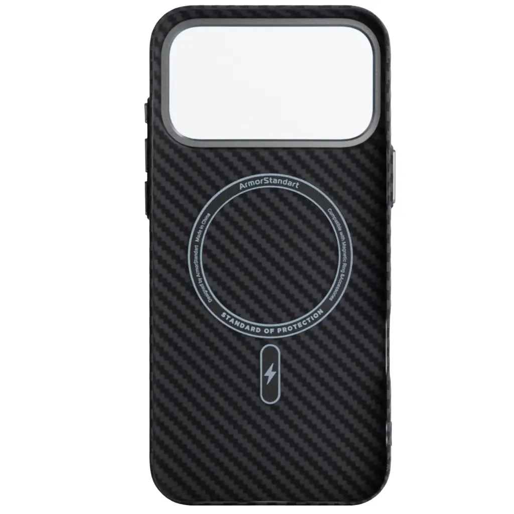 Чохол до мобільного телефона Armorstandart LikeCarbon2 MagCase Apple iPhone 17 Pro Max вугільно-чорний (ARM86259) - фото 2