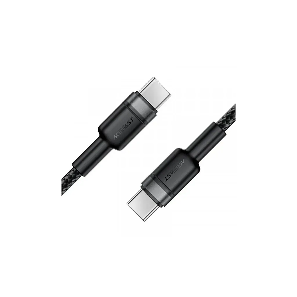 Дата кабель USB-C to USB-C 1.2m 60W black Acefast (6974316285137) - фото 2