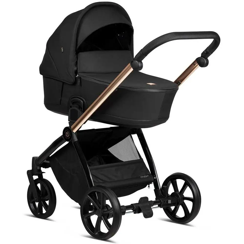 Коляска Tutis Mio Plus Thermo Black Edition Rose Gold, універсальна 2 в 1, чорна (1352292) - фото 5