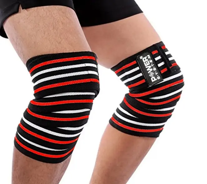 Бинти на коліна Power System PS-3700 Knee Wraps Red/Black (пара) (PS-3700_Red-Black) - фото 3