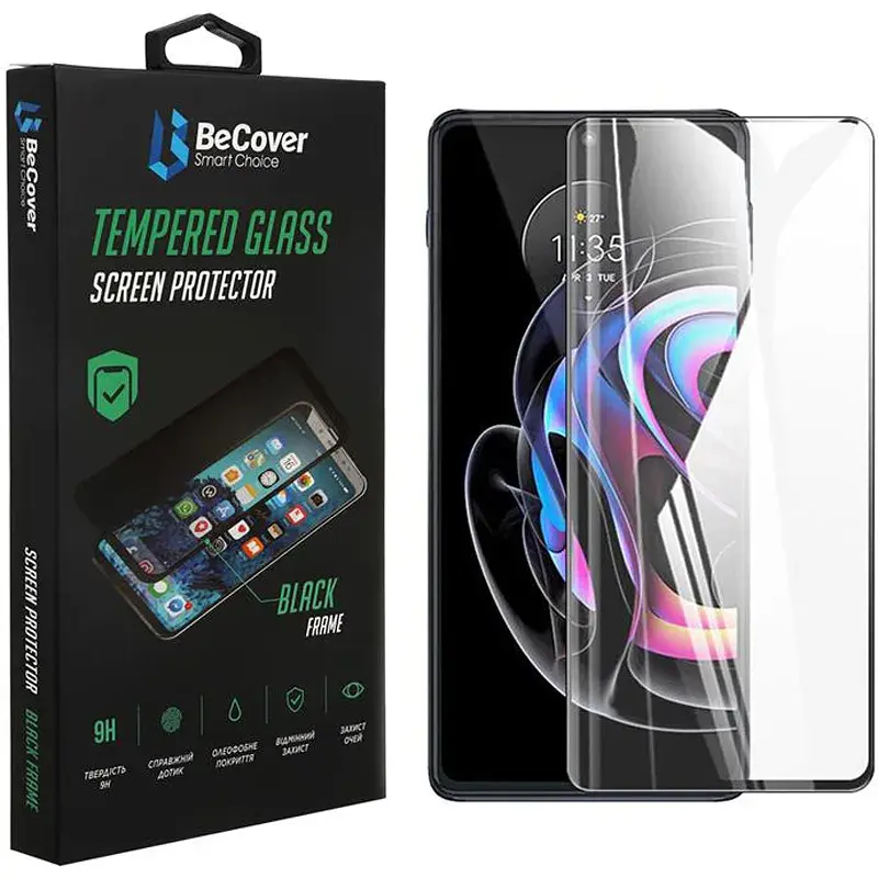 Скло захисне BeCover Motorola Moto Edge 20 Lite Black (706898) - фото 2